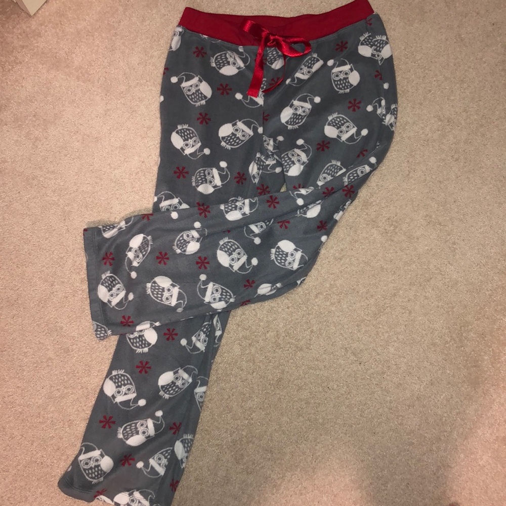 Holiday Owl Fuzzy Pajama Pants